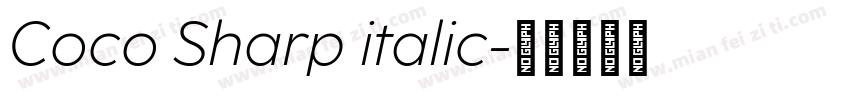 Coco Sharp italic字体转换